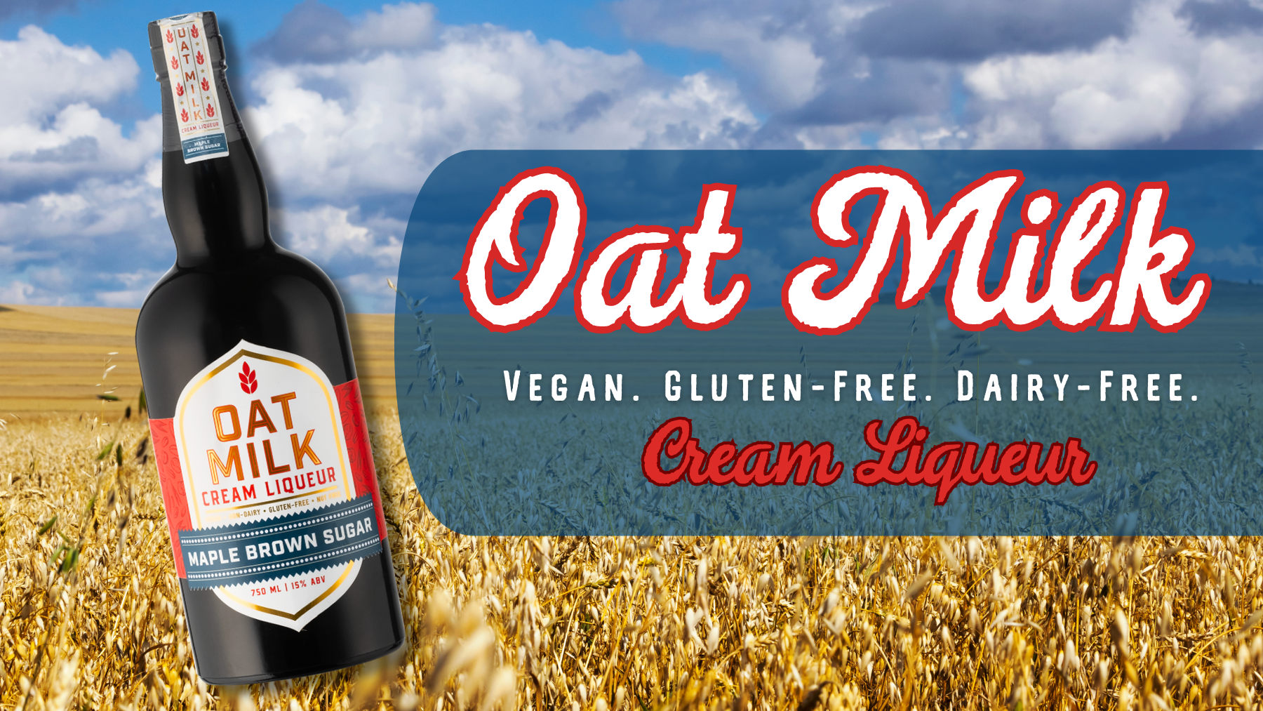 Banner for the landing page of Hansen's latest Oat Milk Cream